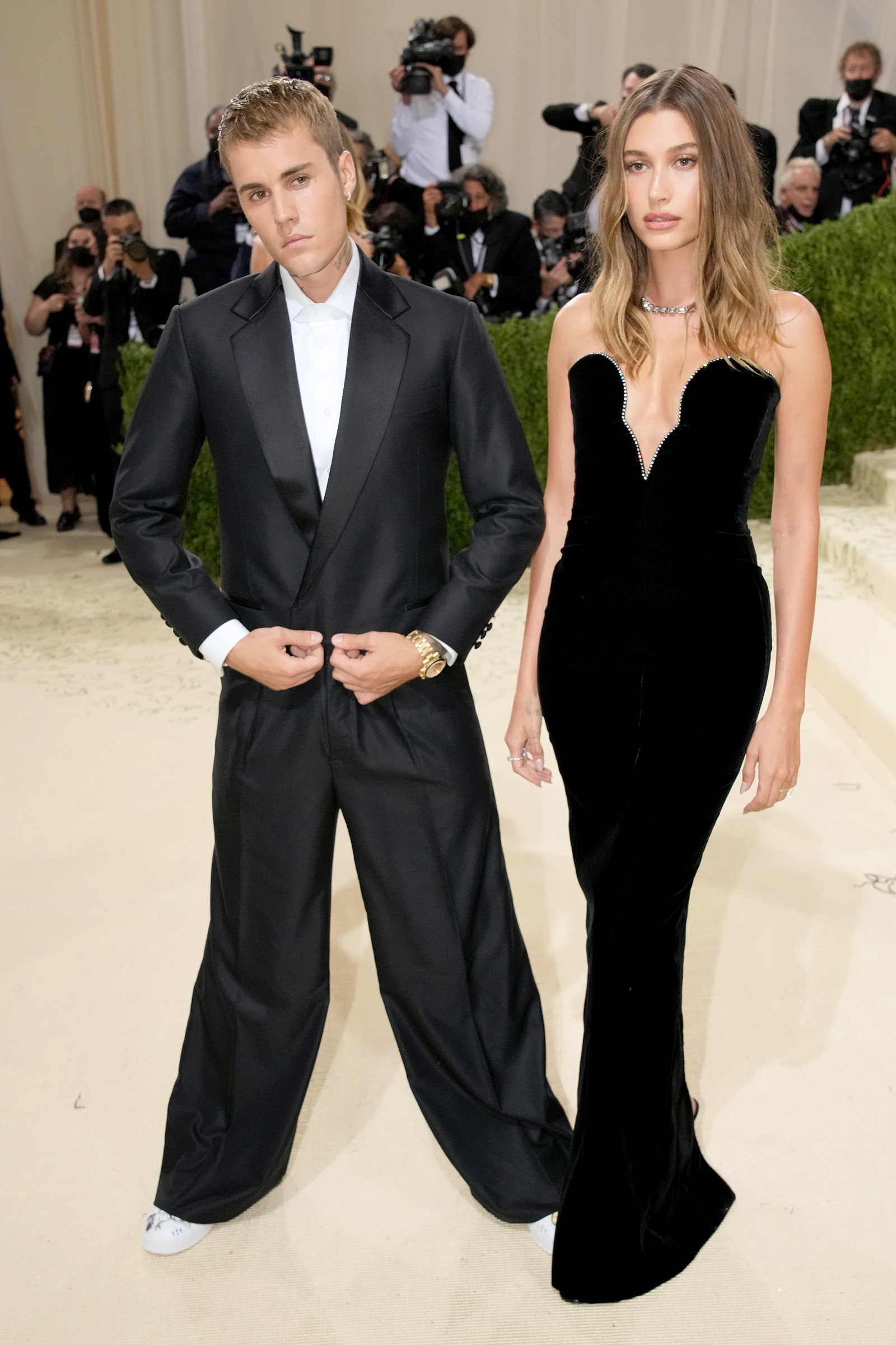 Justin and Hailey Bieber at the Met Gala.