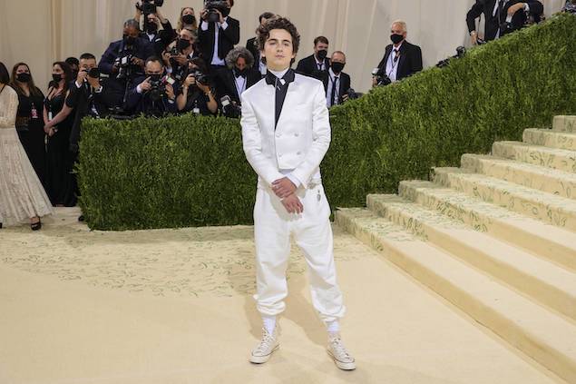 Timothée Chalamet at The Met Gala.